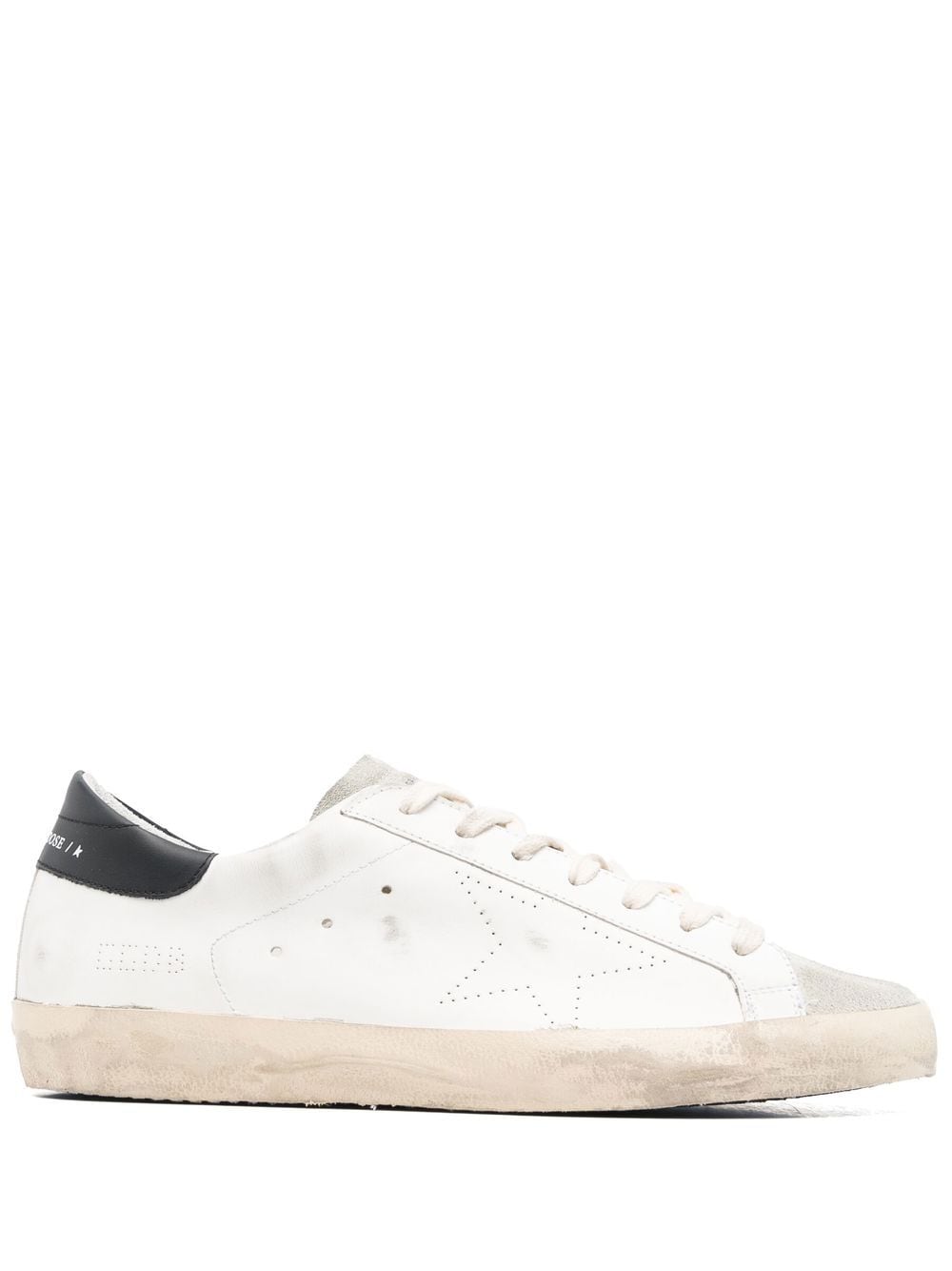 SUPER-STAR LEATHER UPPER AND HEEL SUEDE TOE SKATE STAR